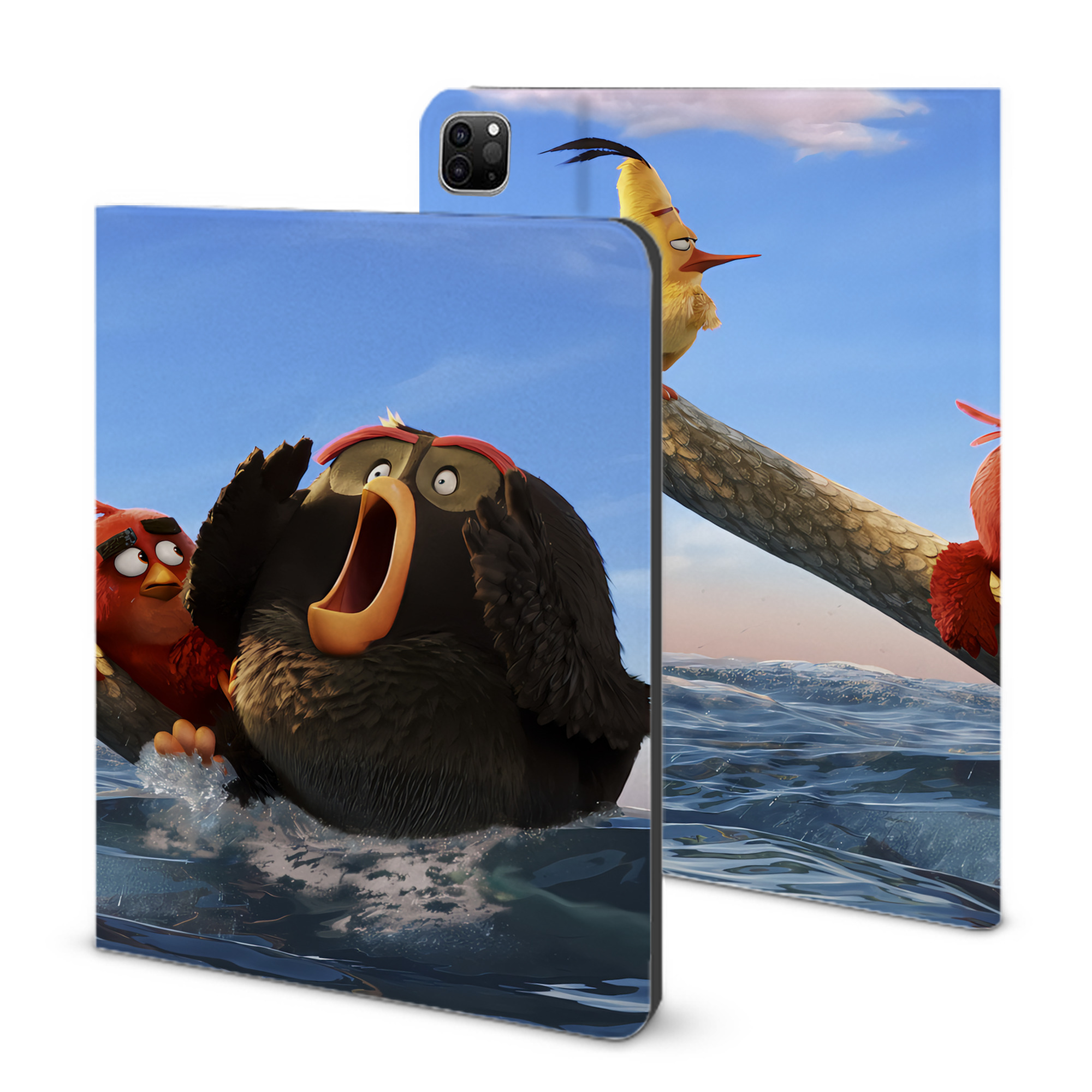 （画像用） Angry Birds アングリーバード IPad ケース ブック型 PUレザー TPU 耐衝撃 軽量 薄型 ペン収納なし 全面保護 IPad 各モデル対応